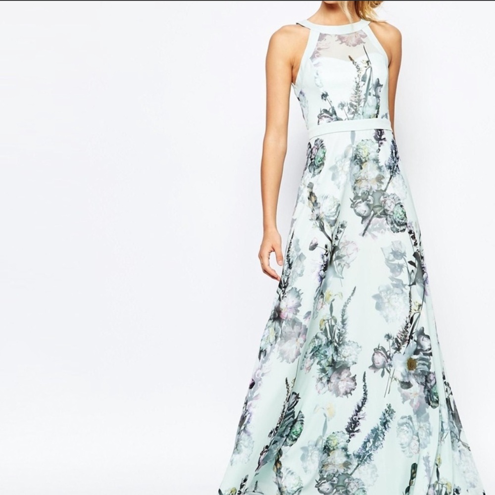 Ted Baker Green Marxel Torchlit Floral Maxi Dress